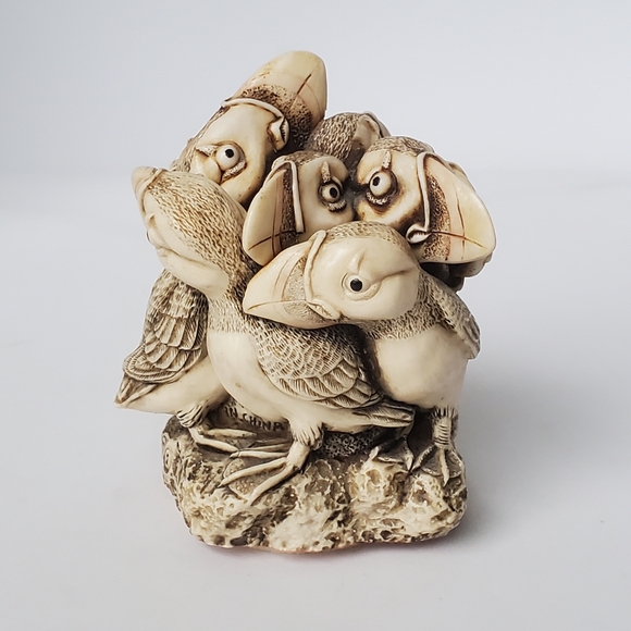 Harmony Kingdom Puffin Trinket Box Figurine In Fine Feather Made In England - Picture 3 of 13